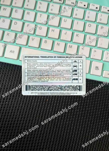 International Translation of drivers license photolook BACK